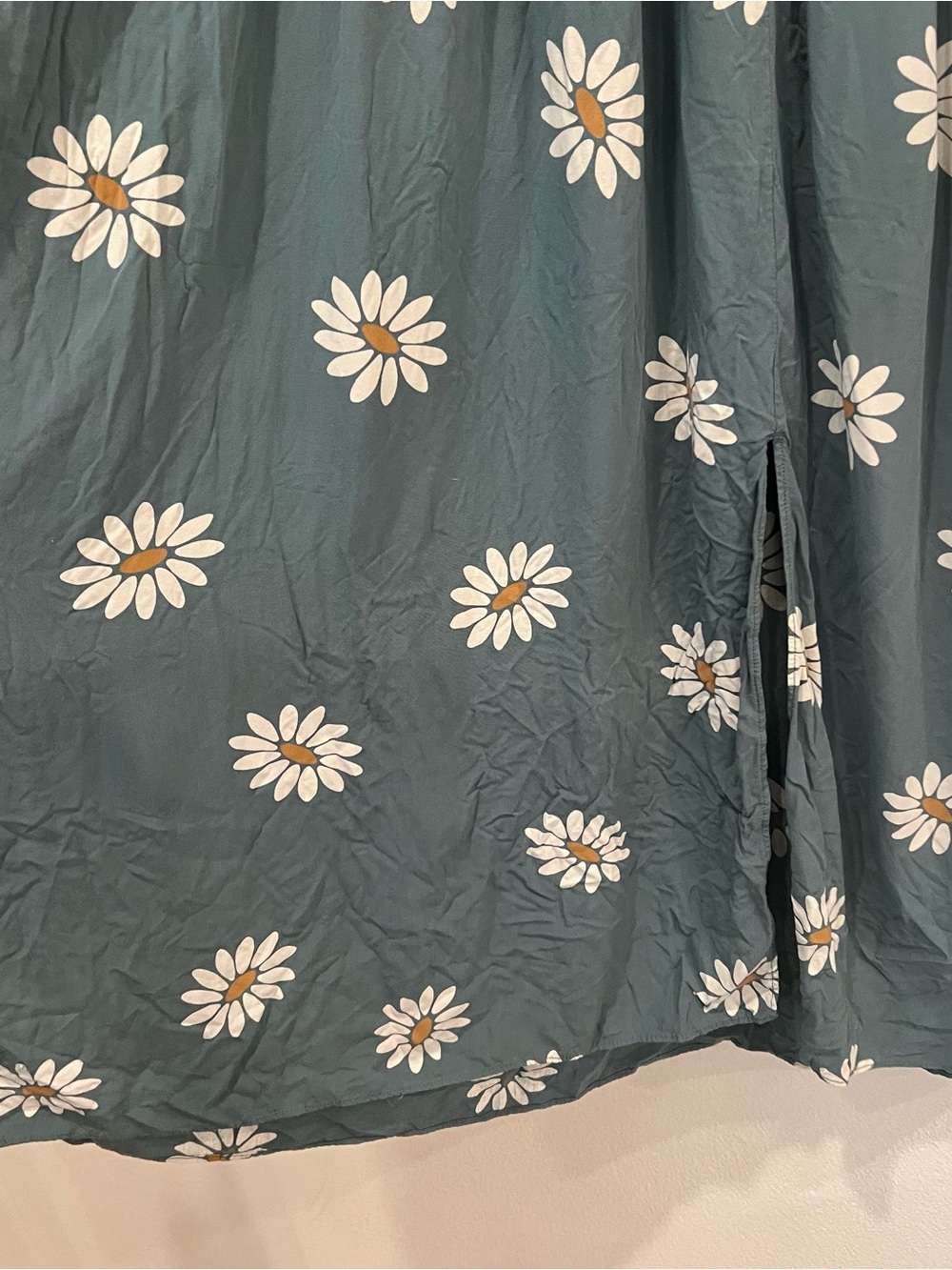 Madewell Teal Midi Dress with White Daisy Print medium casual school summer - Picture 6 of 10